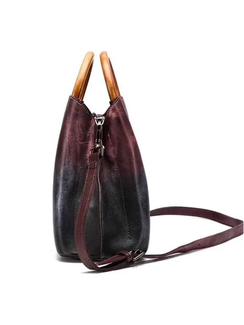 Aurora Ombre Leather Tote Crossbody